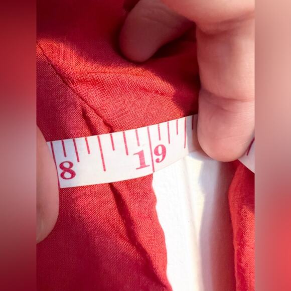 IRO Finley Red Ruffle Lace-up Blouse Boho - Picture 10 of 12